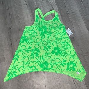 Justice Girls Lime Green Tropical Tank top…